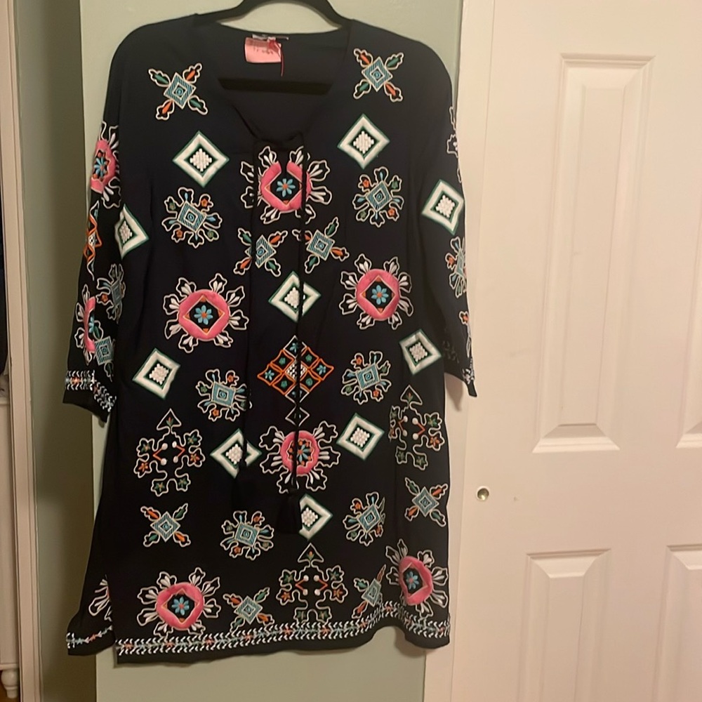EUC Frances Valentine Navy Blue Dress Size Medium.